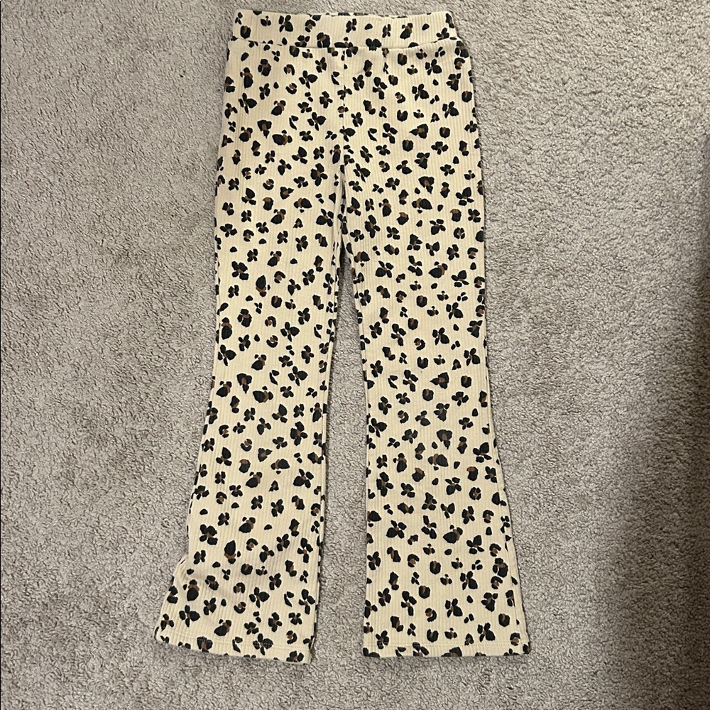 Kids Leopard Print Flared Pants